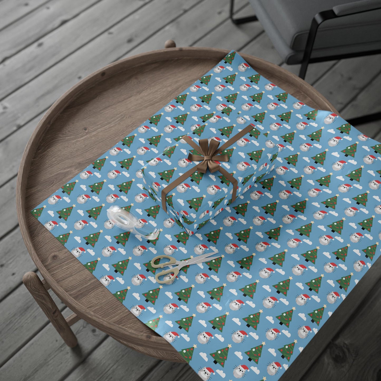 Purrfectly Festive Christmas Cat Wrapping Paper