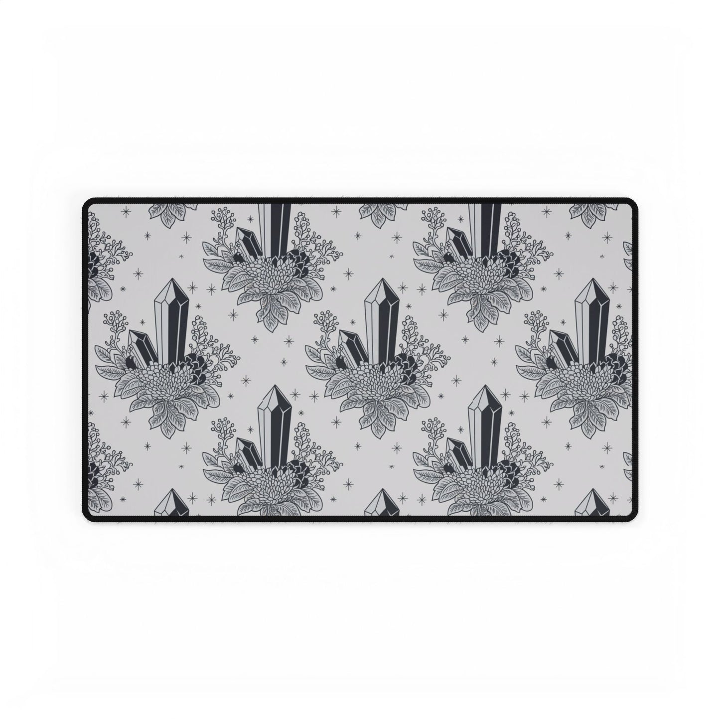 Black and White Crystal Toile Desk Mat