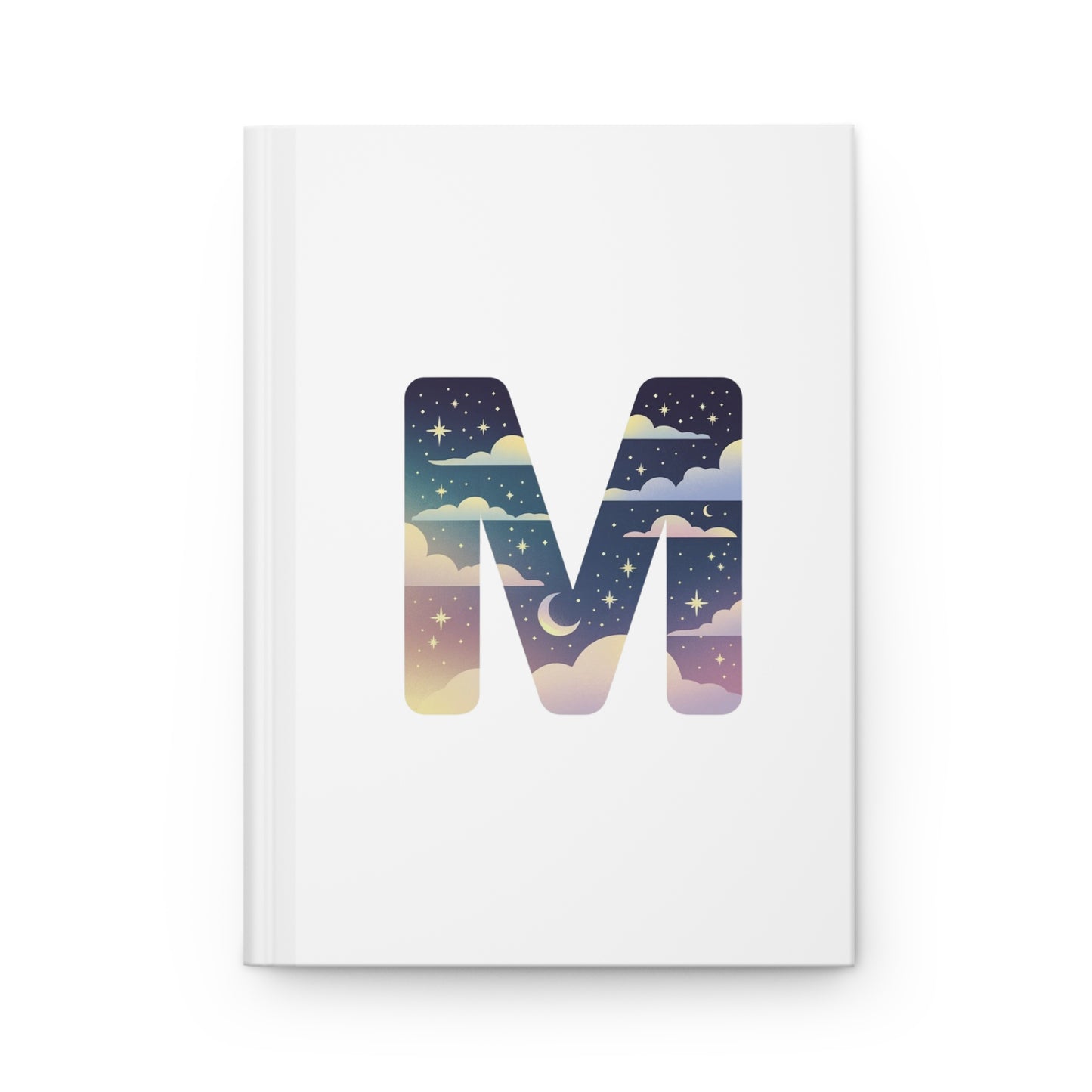 Celestial Dreams Initial 'M' Hardcover Notebook