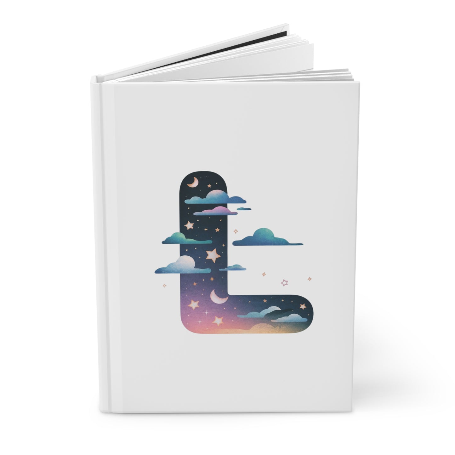 Celestial Dreams Initial 'L' Hardcover Notebook