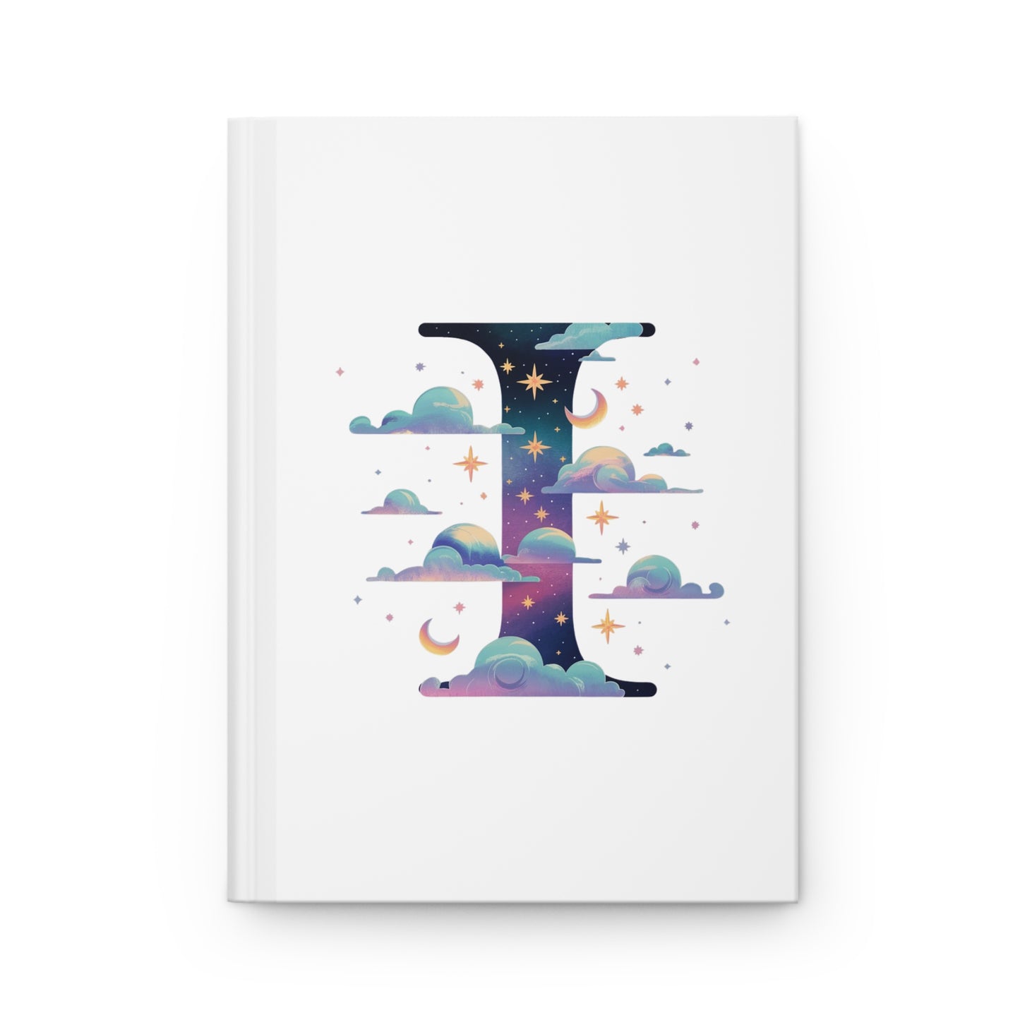Celestial Dreams Initial 'I' Hardcover Notebook