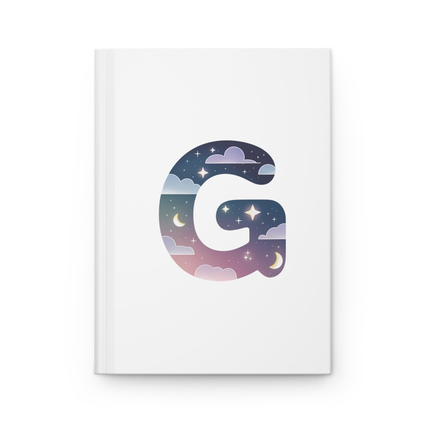 Celestial Dreams Initial 'G' Hardcover Notebook