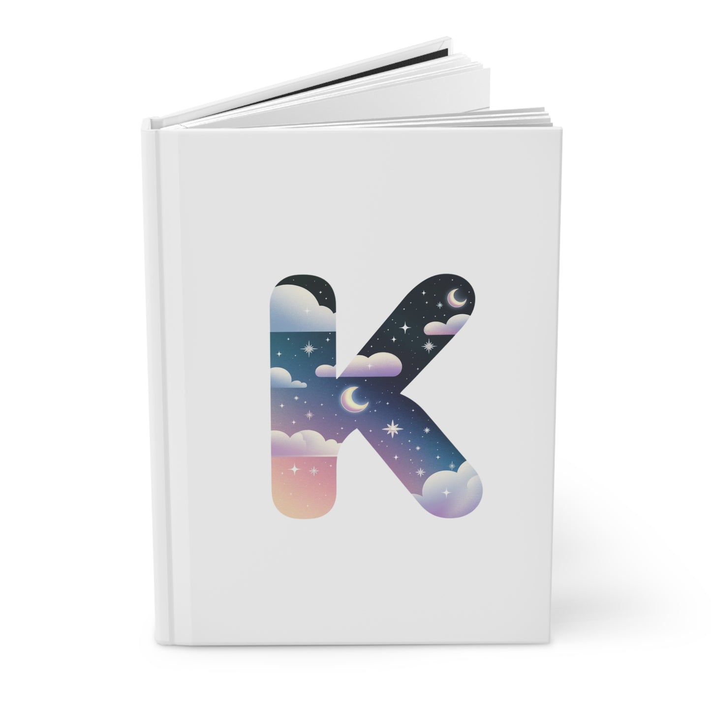 Celestial Dreams Initial 'K' Hardcover Notebook