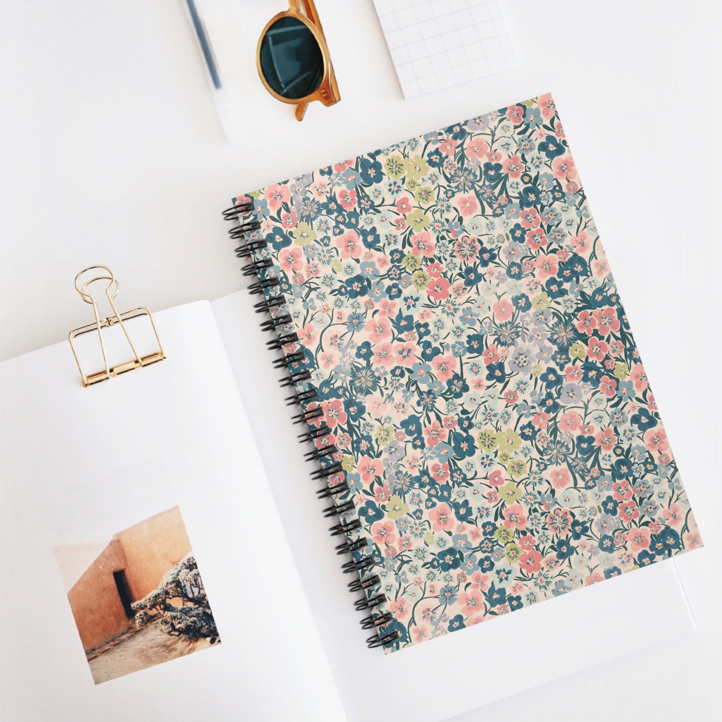 Tiny Floral Charm Notebook