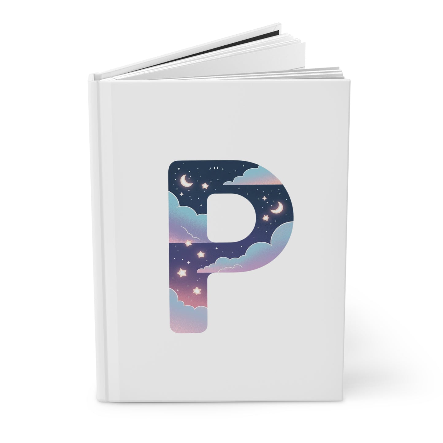 Celestial Dreams Initial 'P' Hardcover Notebook