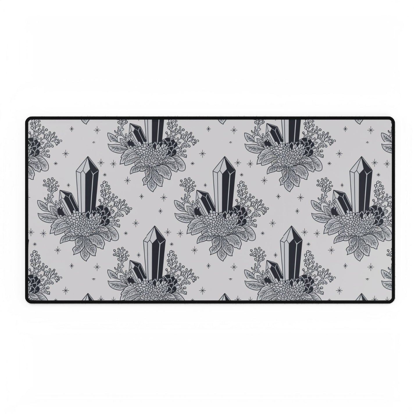 Black and White Crystal Toile Desk Mat
