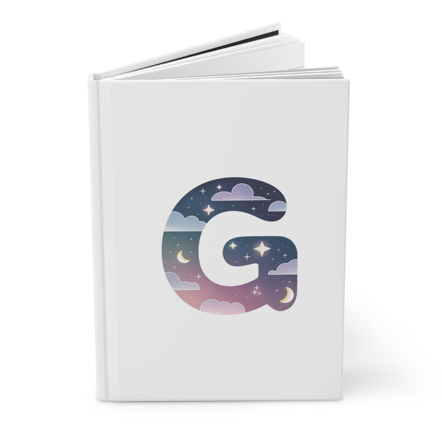 Celestial Dreams Initial 'G' Hardcover Notebook