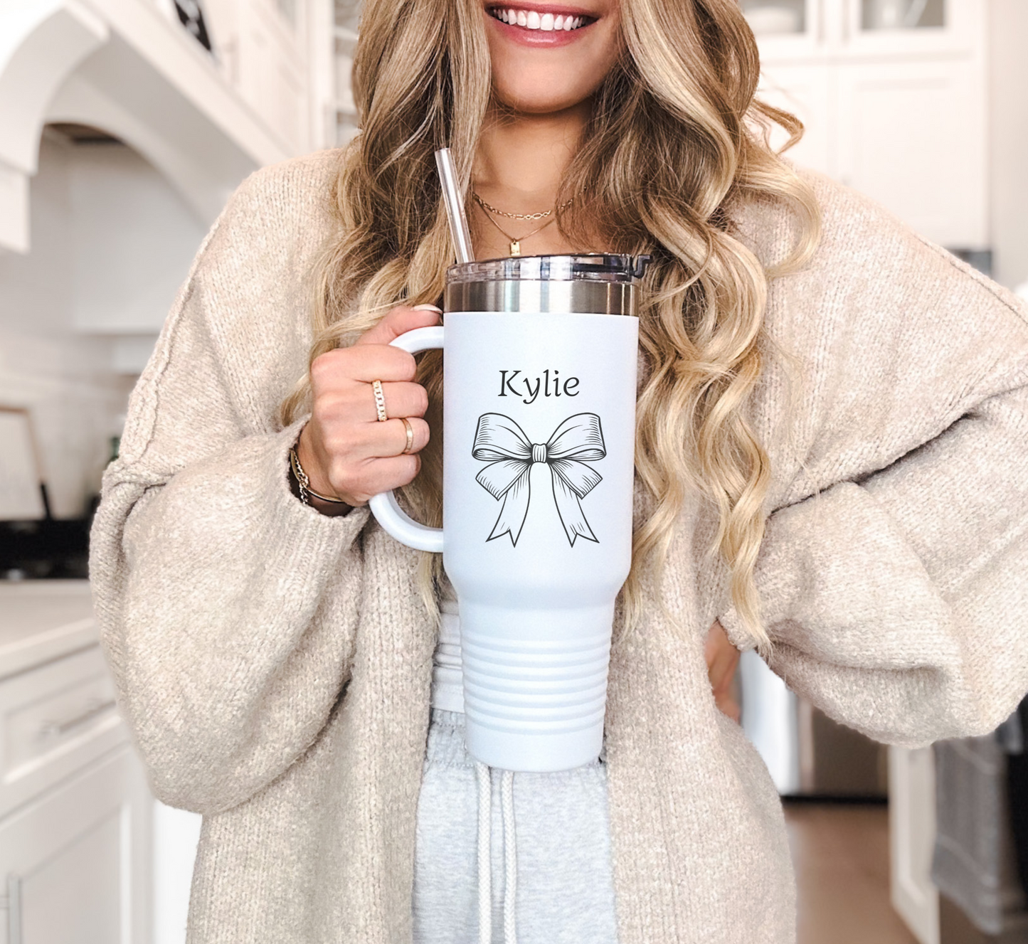 Coquette Bow Personalized 40oz Tumbler