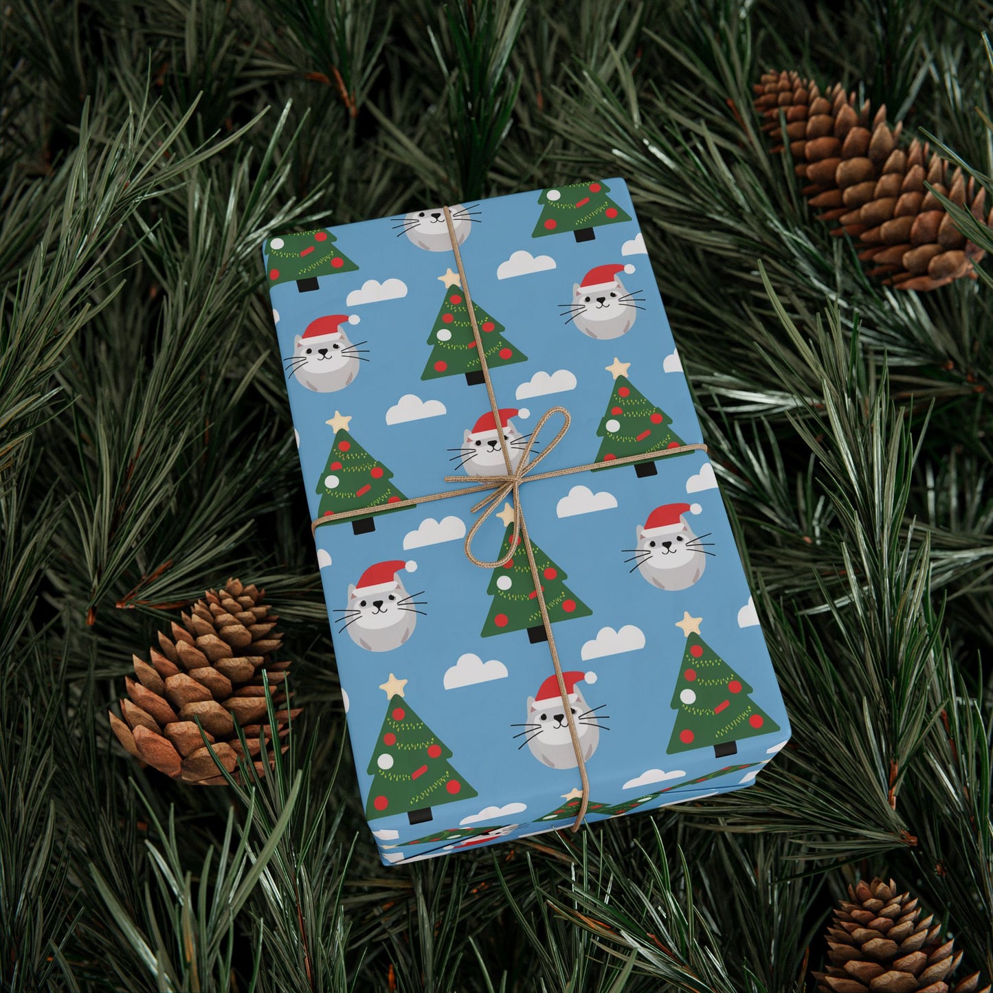 Purrfectly Festive Christmas Cat Wrapping Paper