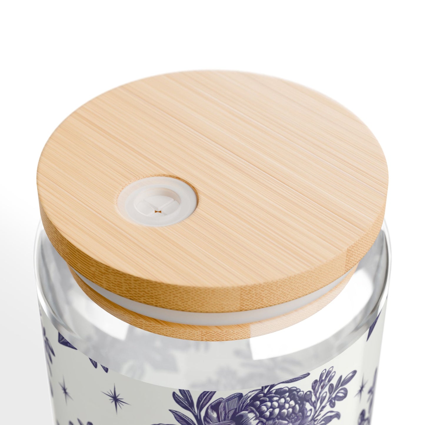 Toile and Crystals Glass 16oz Tumbler