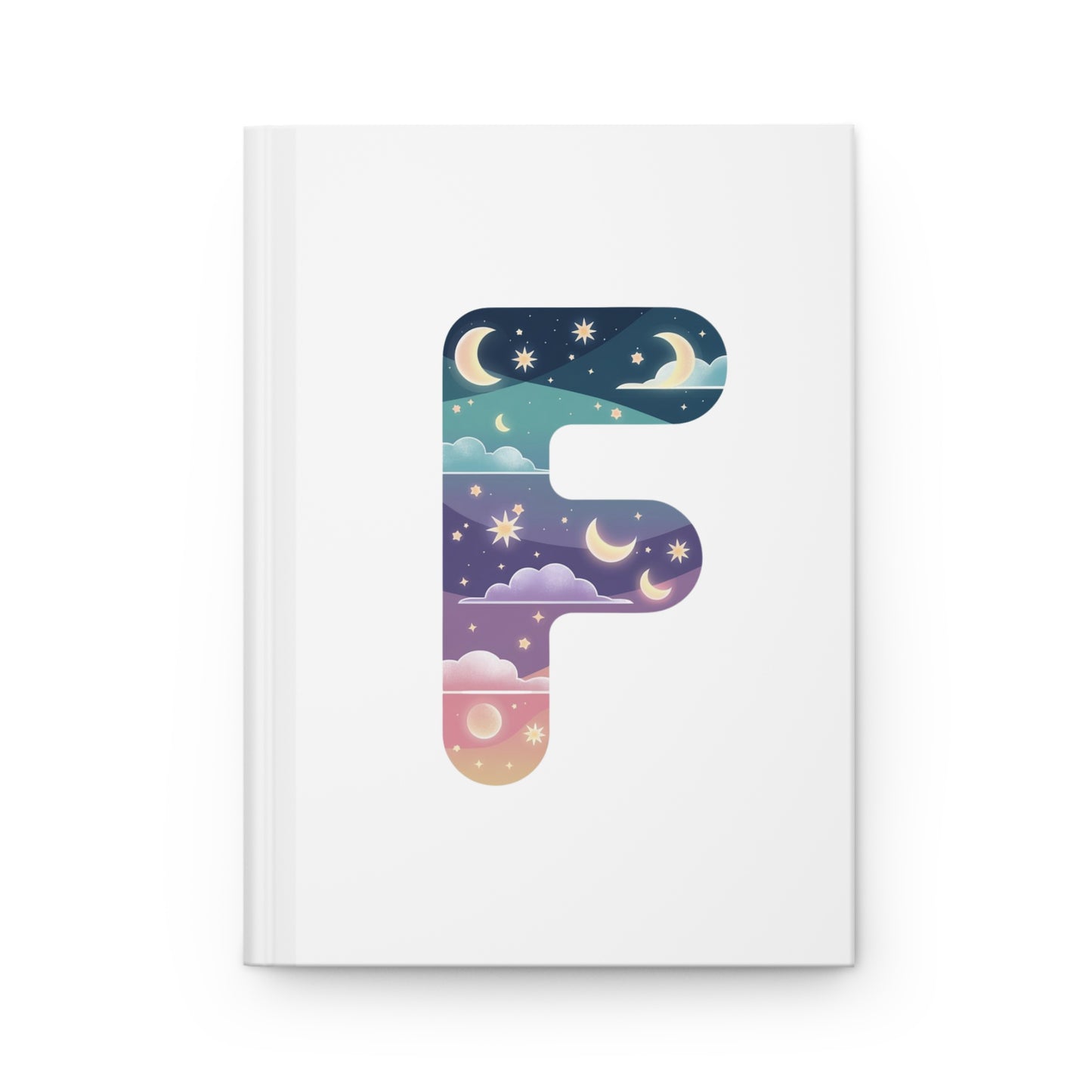 Celestial Dreams Initial 'F' Hardcover Notebook