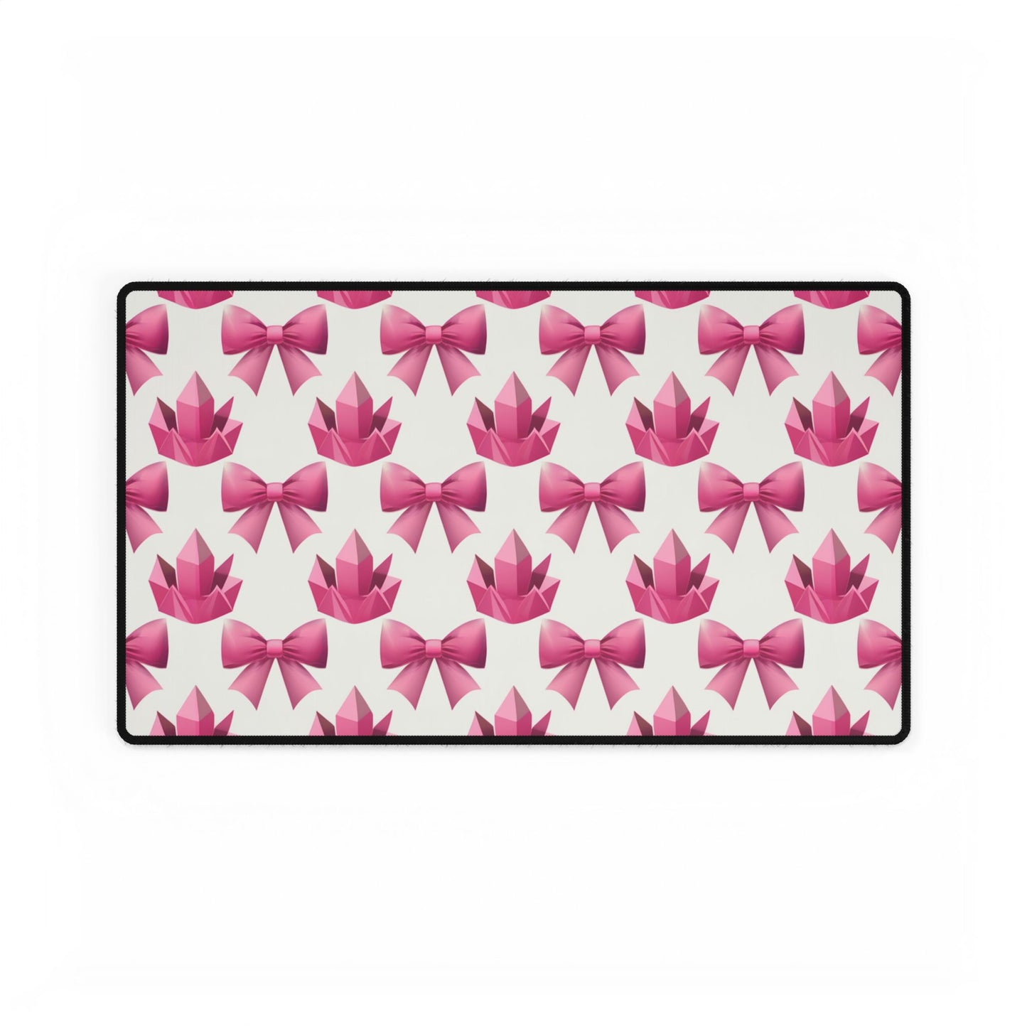 Crystals and Bows Pink Desk Mat