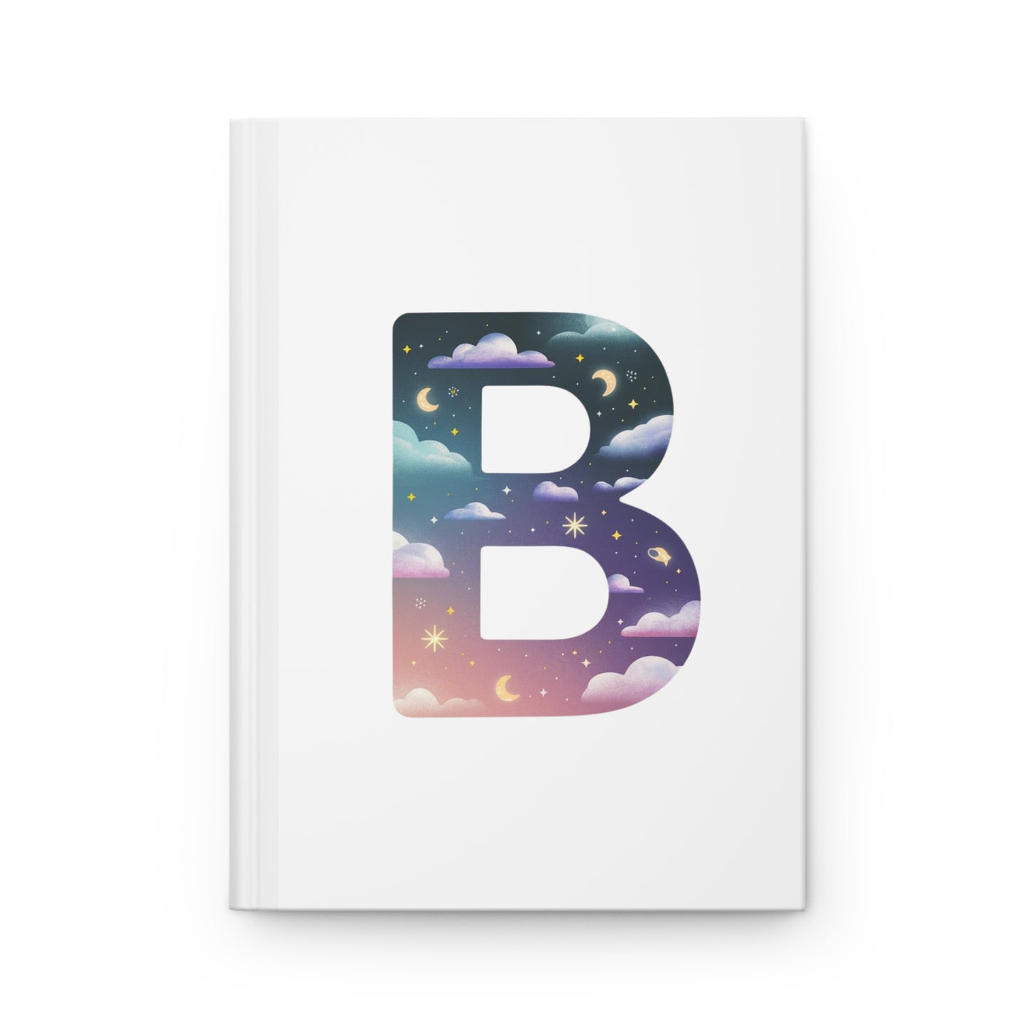 Celestial Dreams Initial 'B' Hardcover Notebook