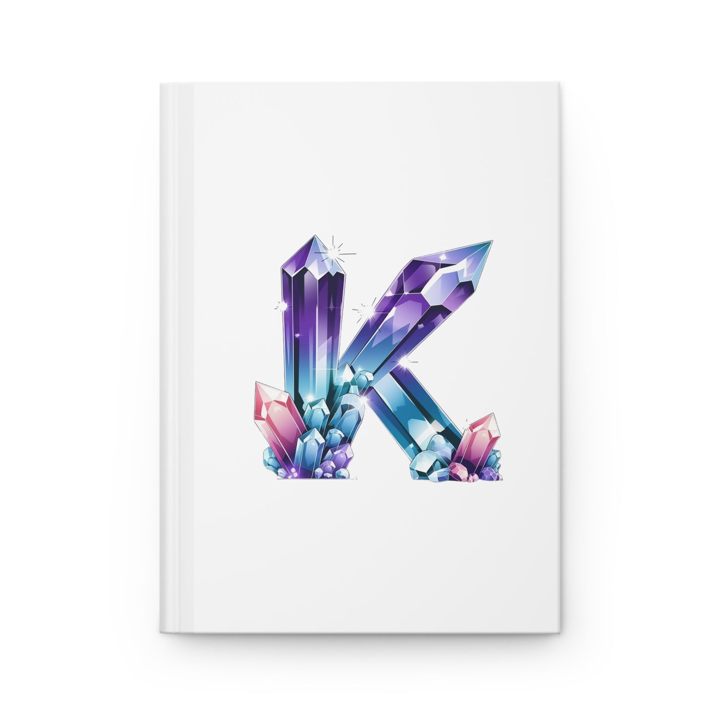 Crystal Inspired Initial 'K' Hardcover Notebook