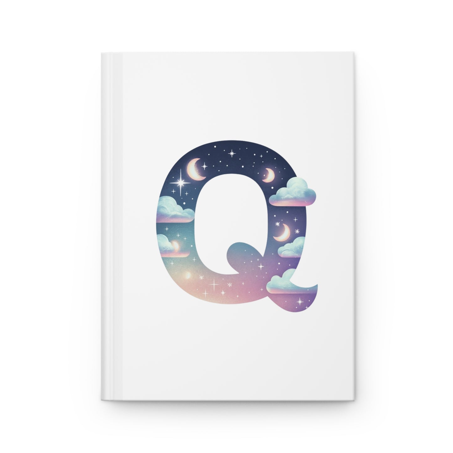 Celestial Dreams Initial 'Q' Hardcover Notebook