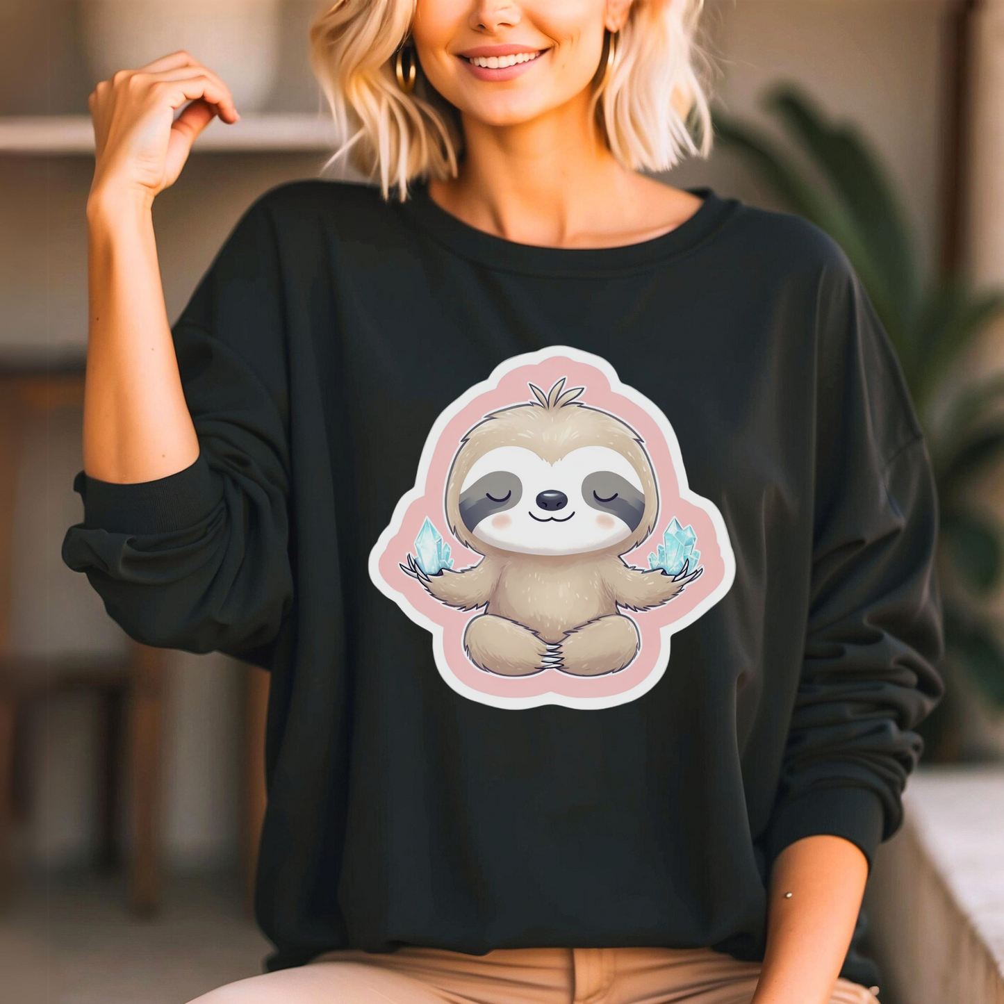 Sloth Serenity Crystal Sweatshirt