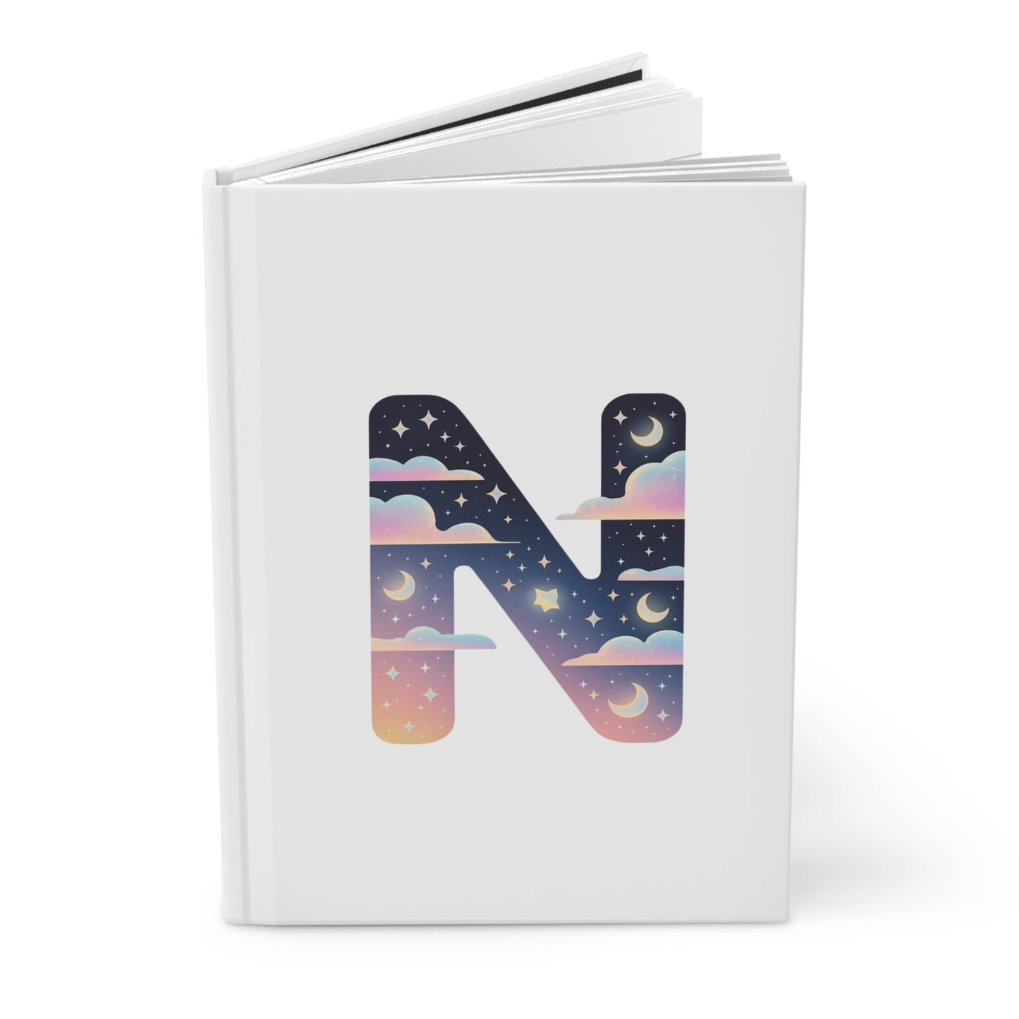 Celestial Dreams Initial 'M' Hardcover Notebook