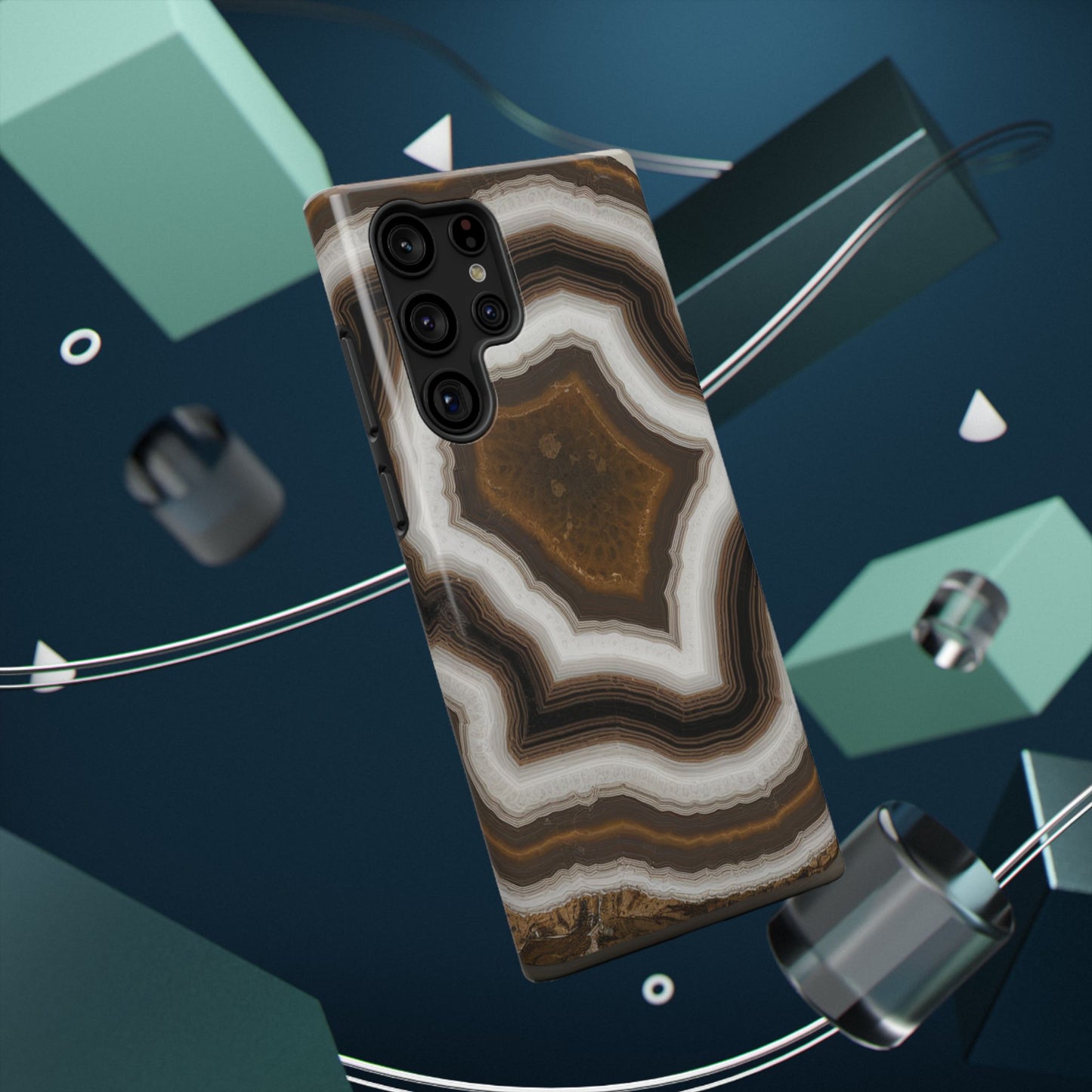 Banded Agate Crystal Impact-Resistant Phone Cases