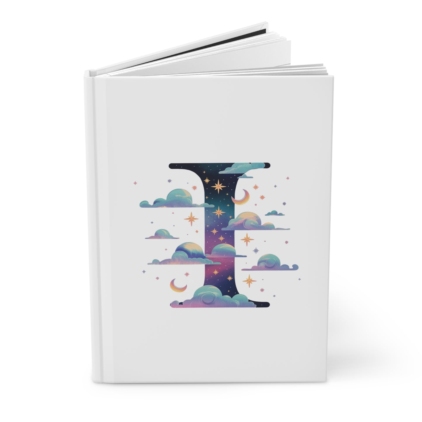 Celestial Dreams Initial 'I' Hardcover Notebook