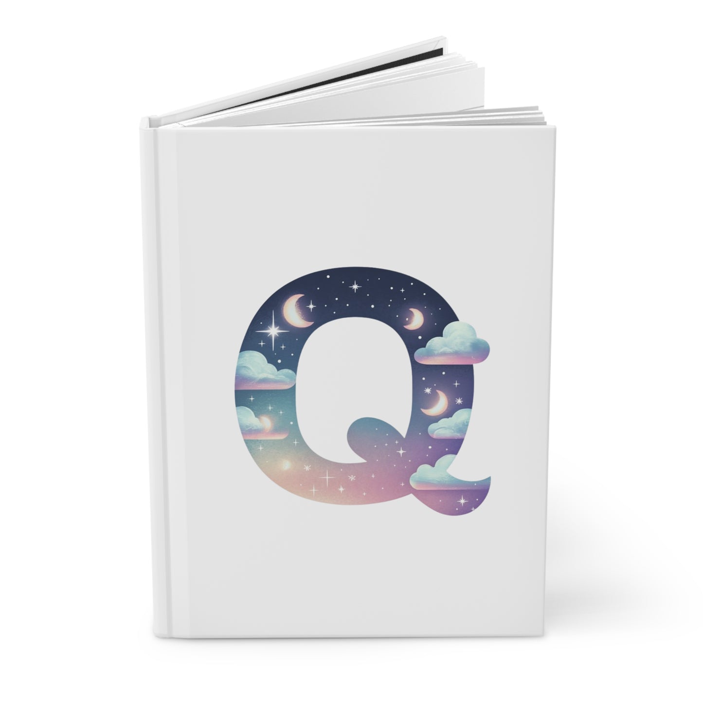 Celestial Dreams Initial 'Q' Hardcover Notebook