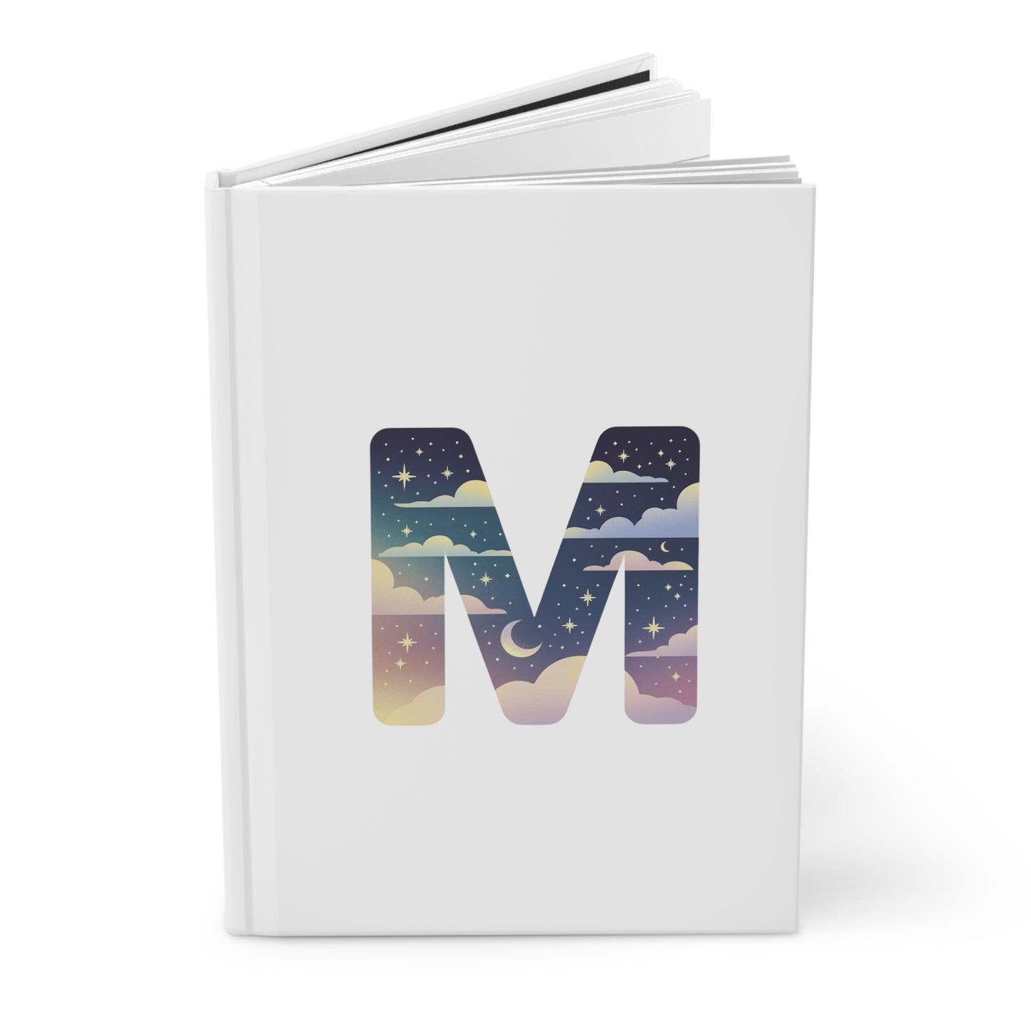Celestial Dreams Initial 'M' Hardcover Notebook