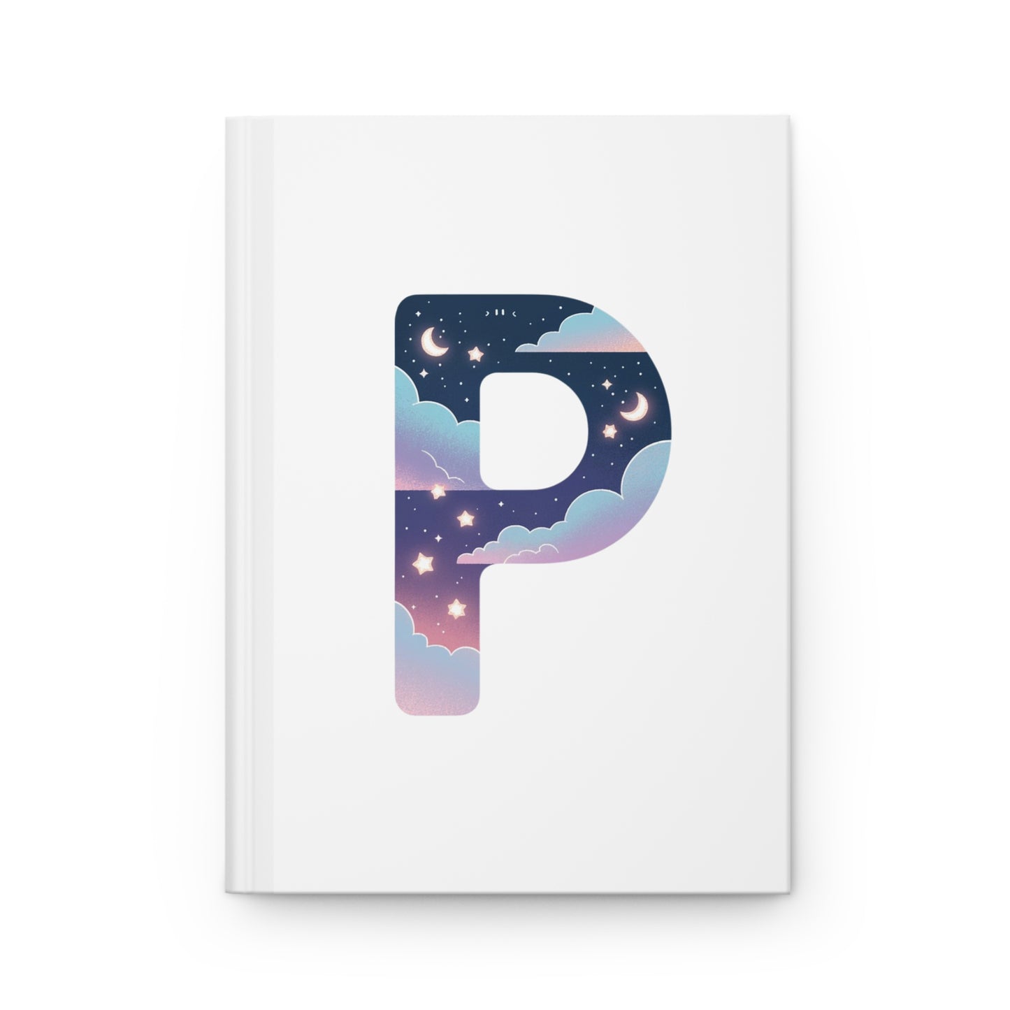 Celestial Dreams Initial 'P' Hardcover Notebook
