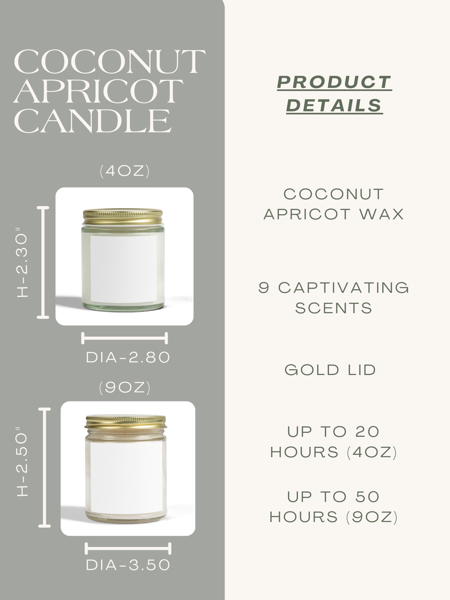 Bruh Coconut Apricot Wax Hand Poured Candle