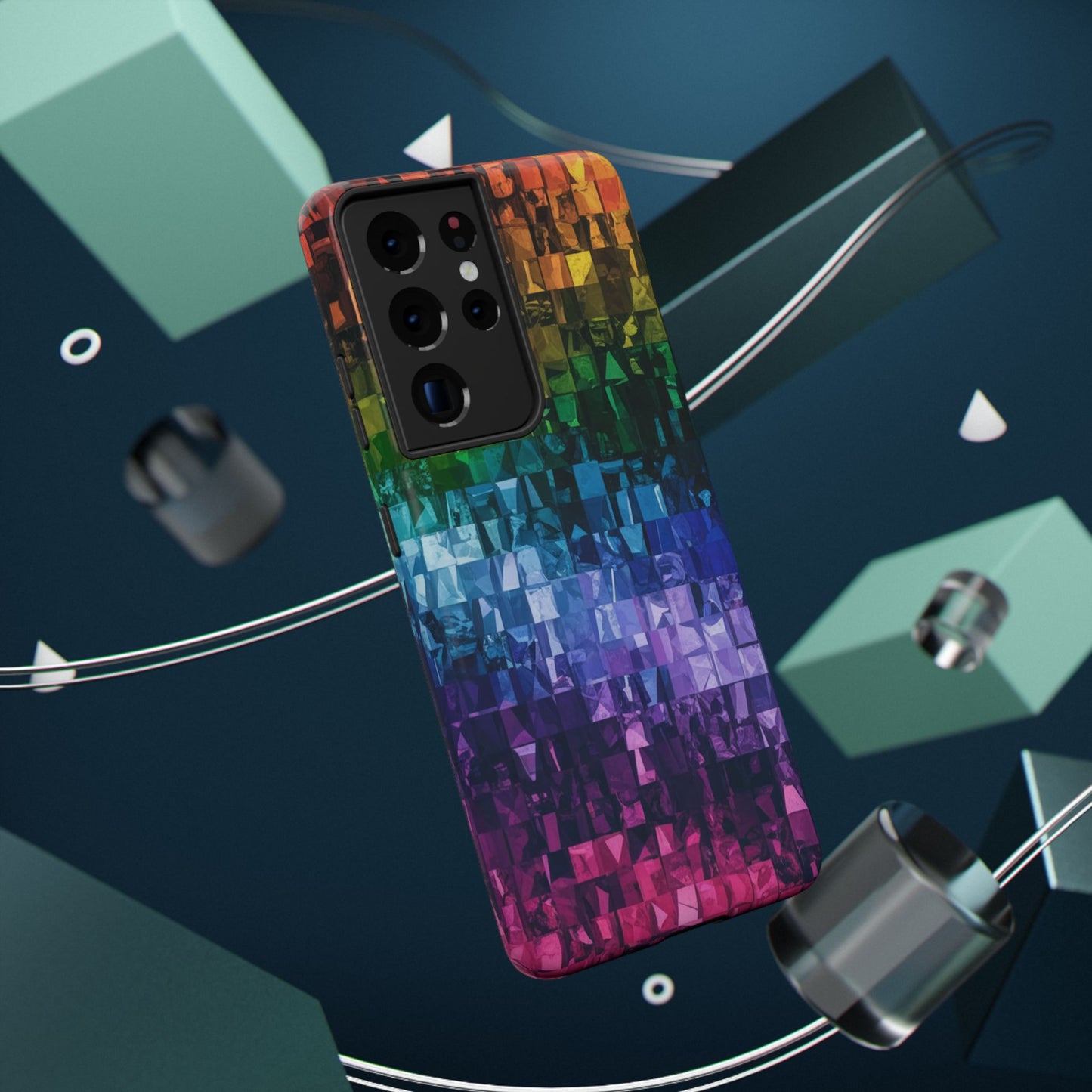 Rainbow Glisten Impact-Resistant Phone Cases