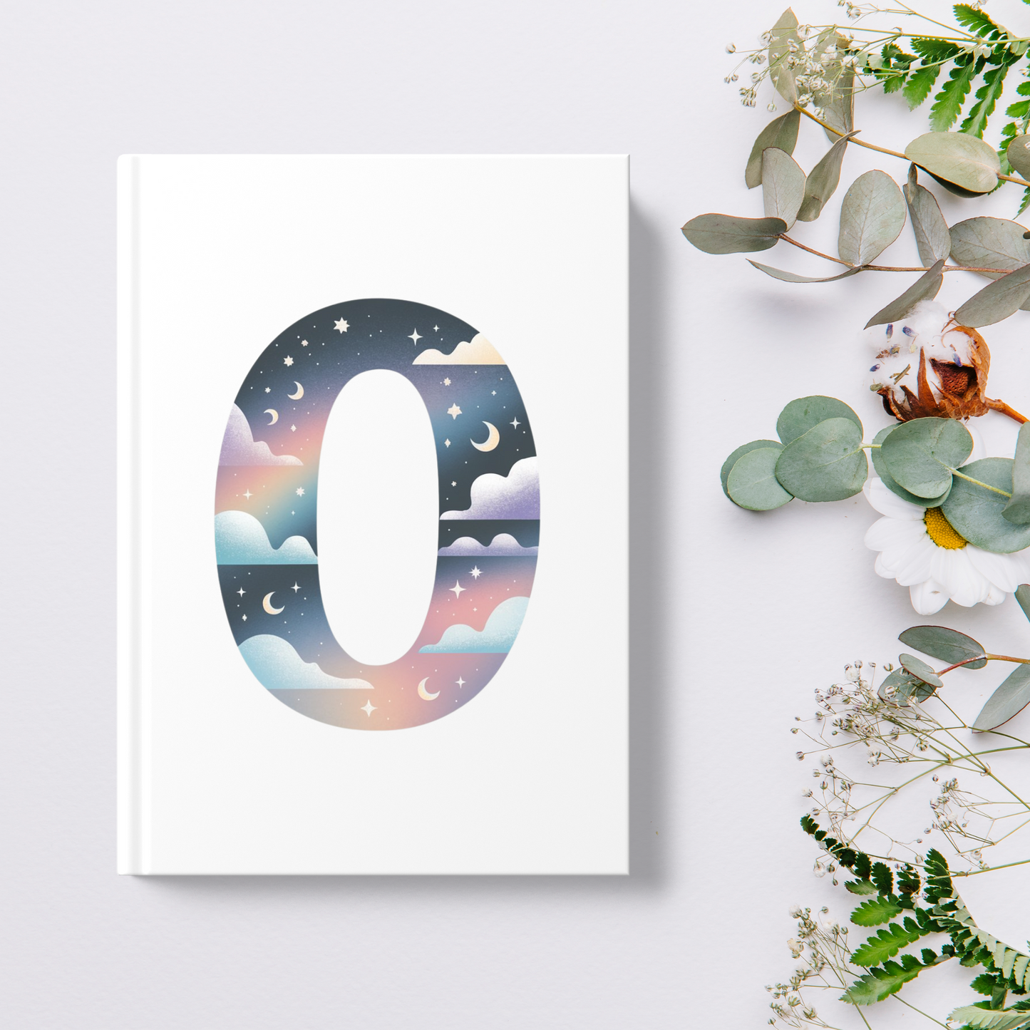 Celestial Dreams Initial 'O' Hardcover Notebook