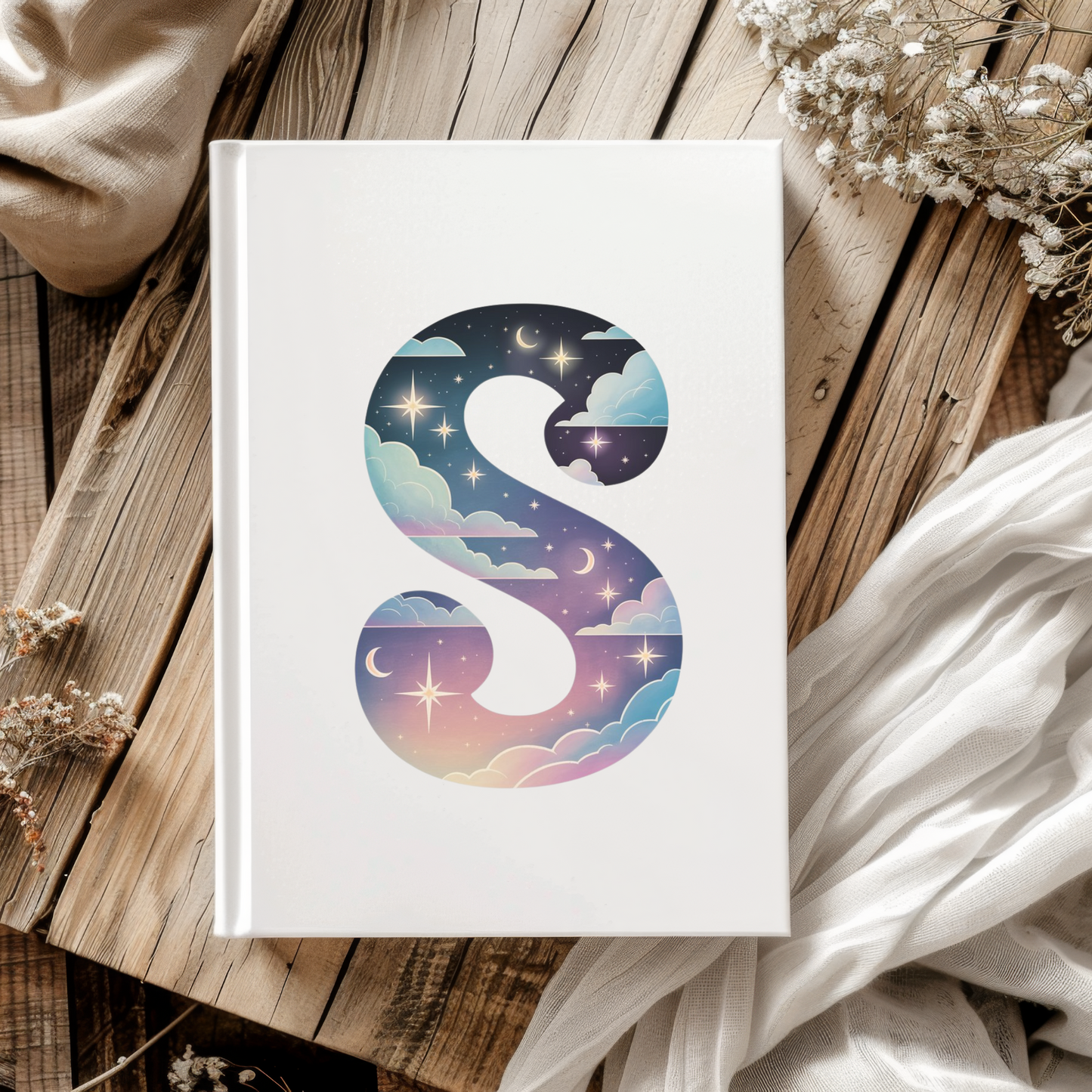 Celestial Dreams Initial 'S' Hardcover Notebook
