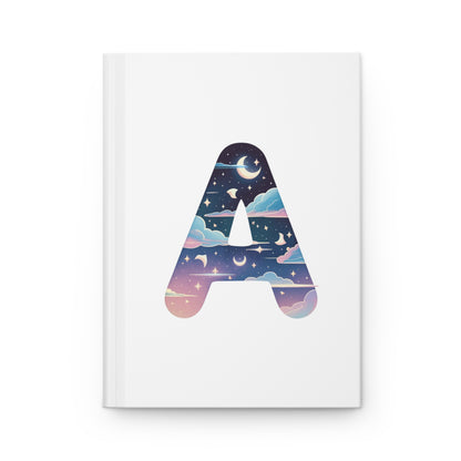 Celestial Dreams Initial 'A' Hardcover Notebook