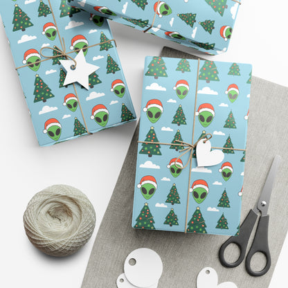 Christmas Alien Wrapping Paper Christmas Gift Wrap Holiday Gift Wrap Wrapping Paper Roll Gift Wrap Paper