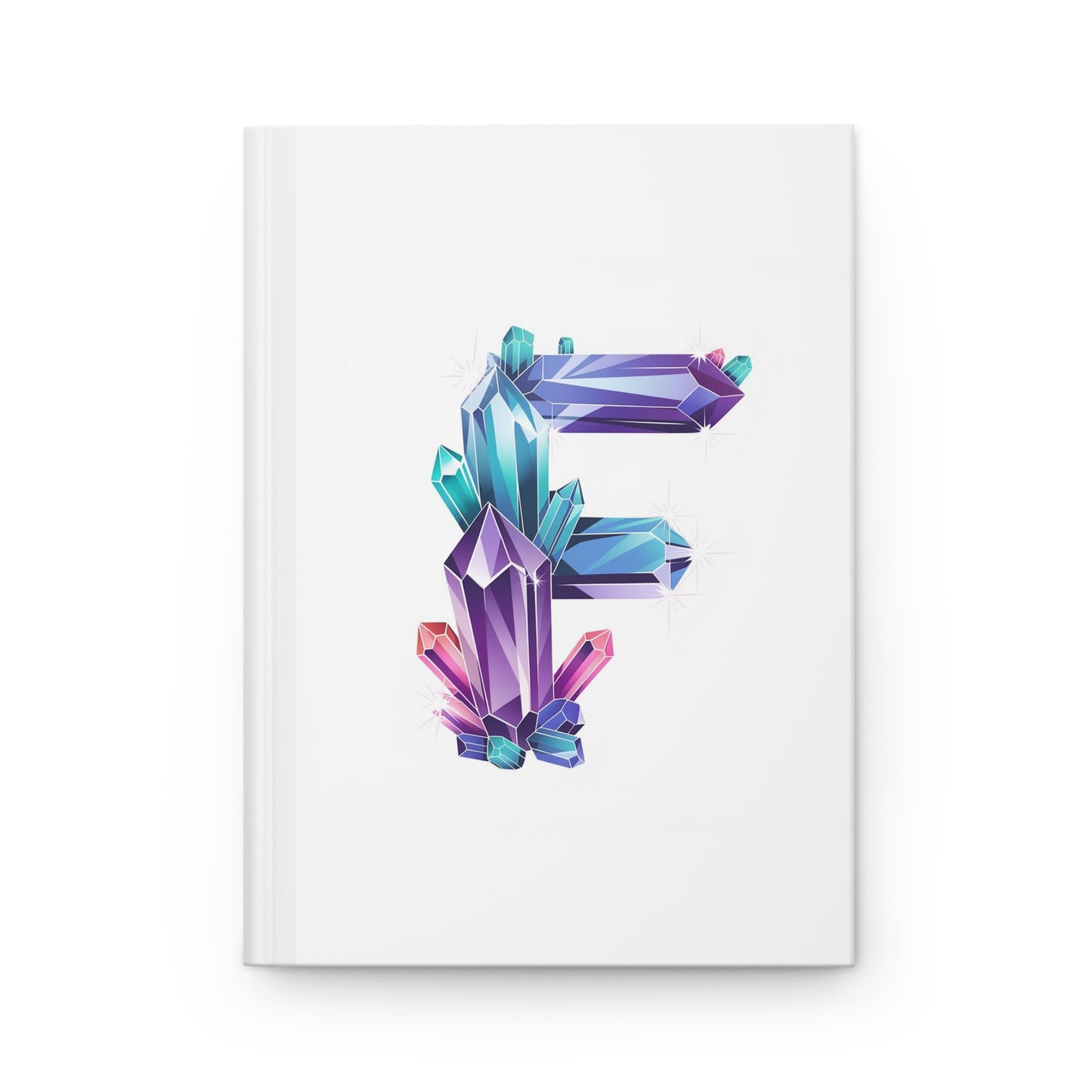 Crystal Inspired Initial 'F' Hardcover Notebook