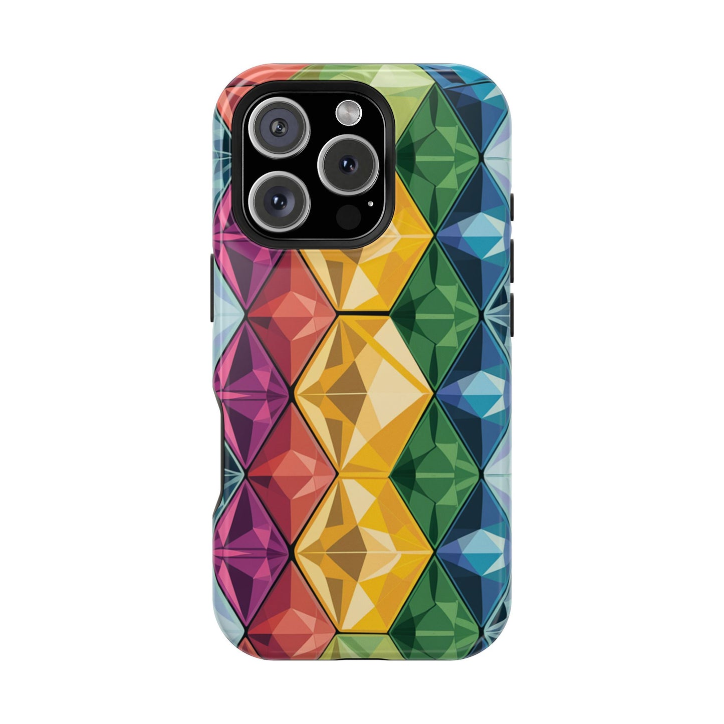 Rainbow Gems Impact-Resistant Phone Cases