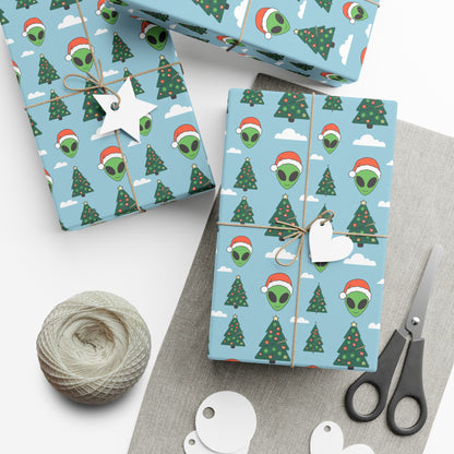 Christmas Alien Wrapping Paper Christmas Gift Wrap Holiday Gift Wrap Wrapping Paper Roll Gift Wrap Paper