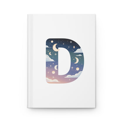 Celestial Dreams Initial 'D' Hardcover Notebook