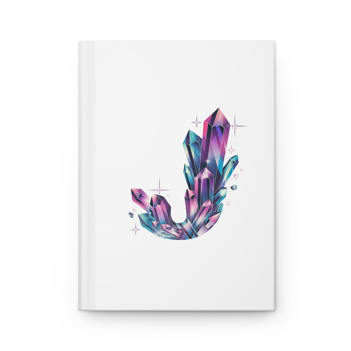 Crystal Inspired Initial 'J' Hardcover Notebook