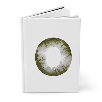 Moss Agate Inspired Initial 'o' Hardcover Notebook