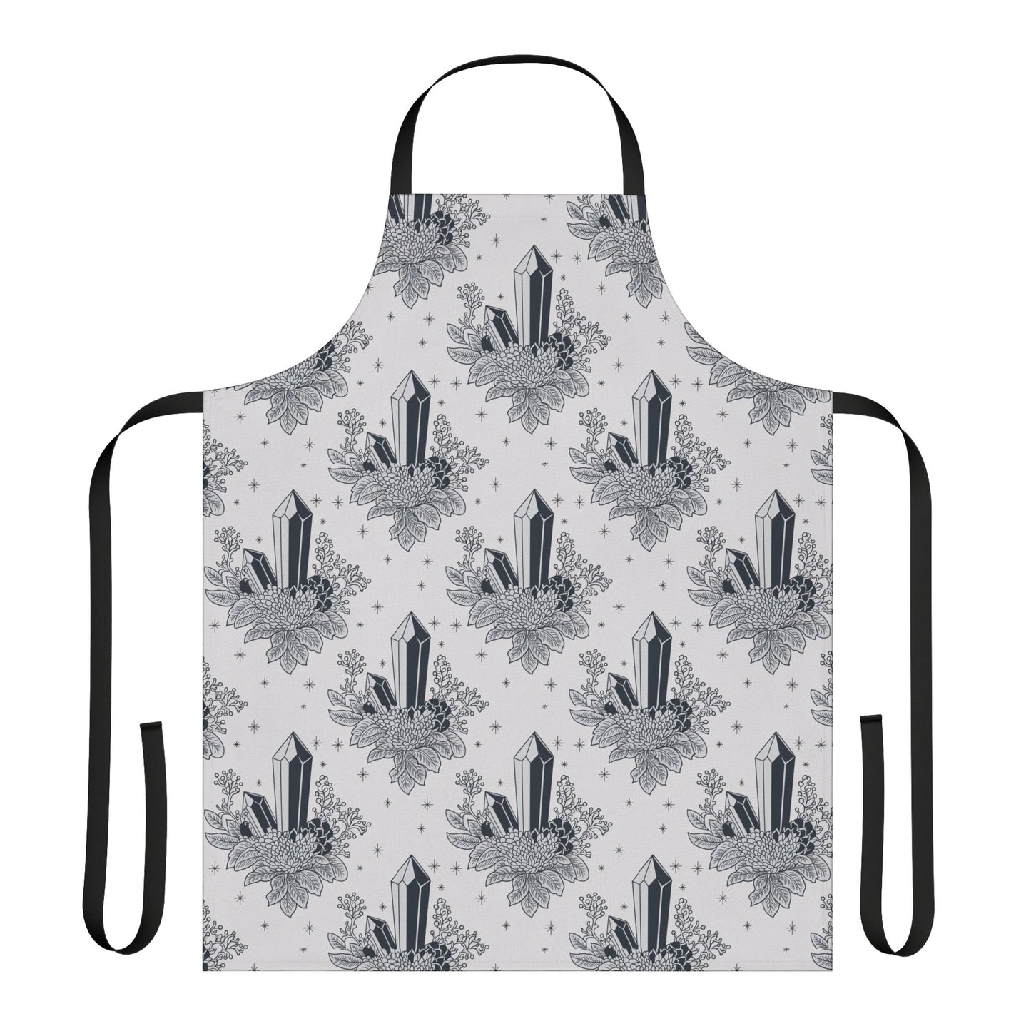 Black and White Crystal Toile Apron