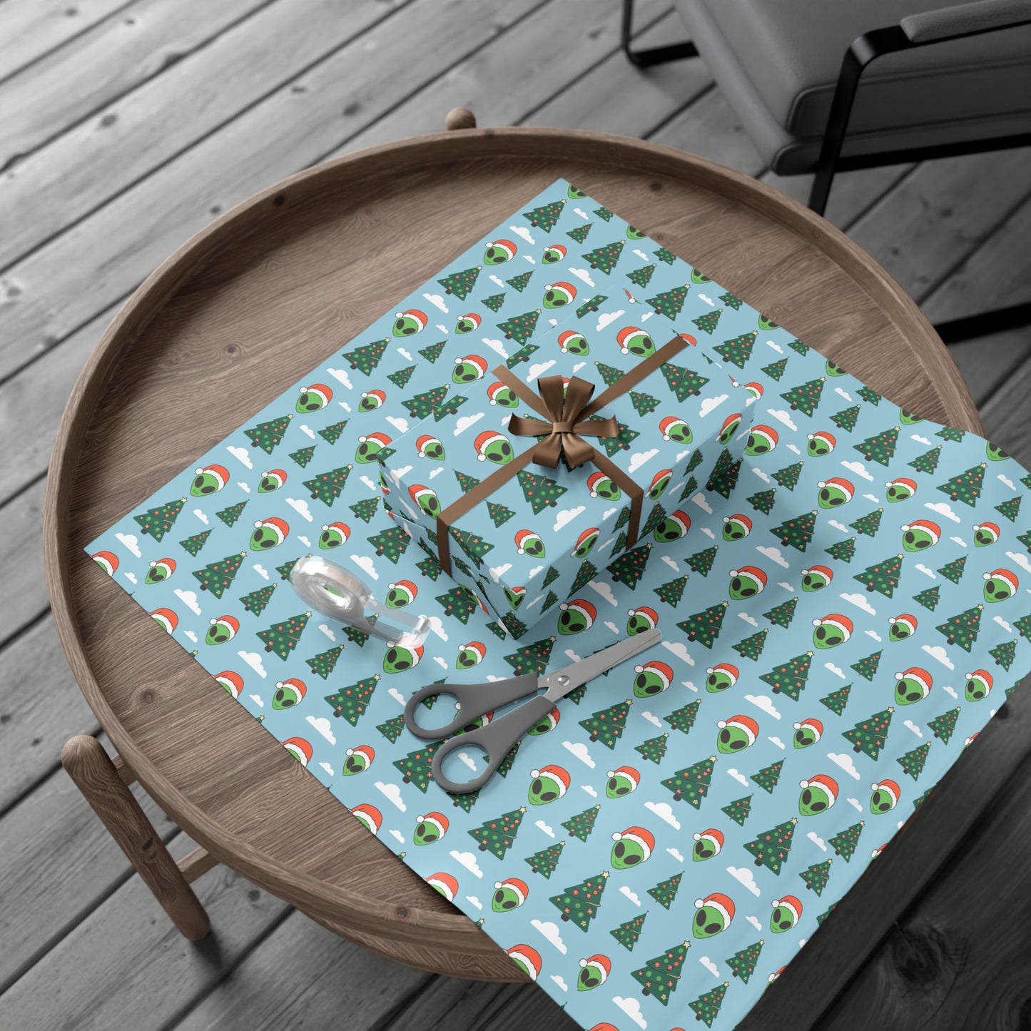 Christmas Alien Wrapping Paper Christmas Gift Wrap Holiday Gift Wrap Wrapping Paper Roll Gift Wrap Paper