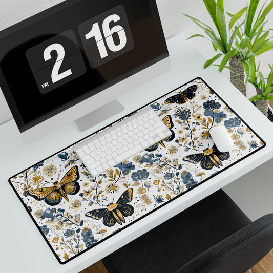 Floral Moth Desk Mat