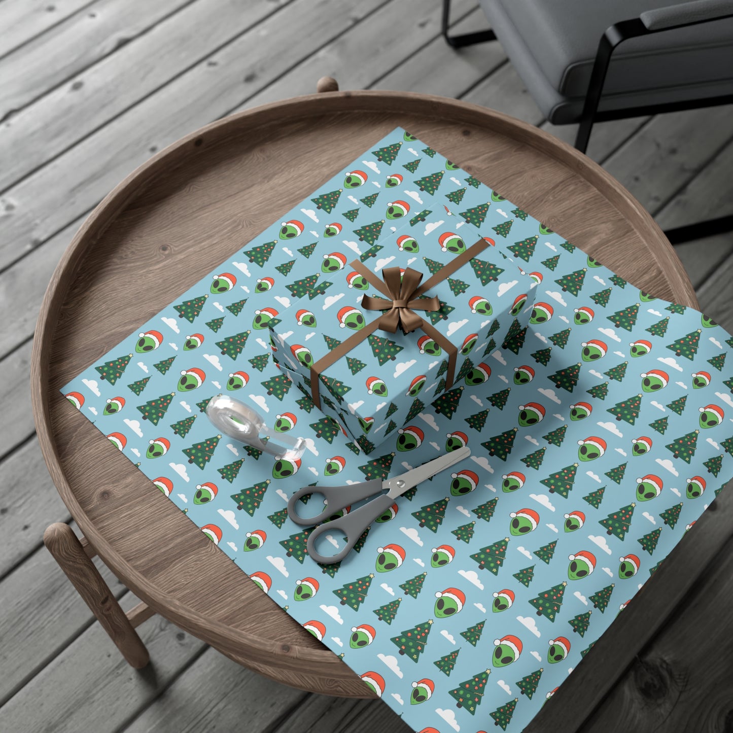 Christmas Alien Wrapping Paper Christmas Gift Wrap Holiday Gift Wrap Wrapping Paper Roll Gift Wrap Paper