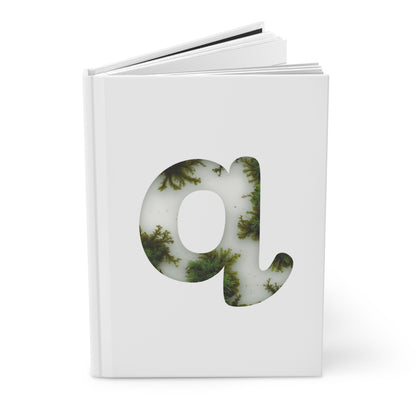 Moss Agate Inspired Initial 'q' Hardcover Notebook