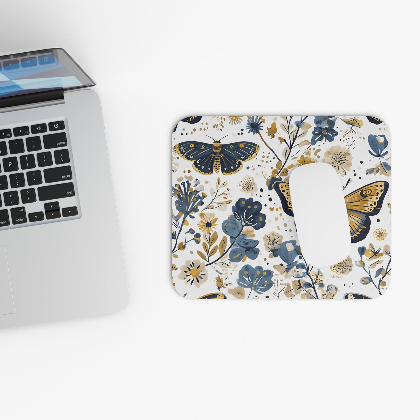 Floral Moth Mouse Pad