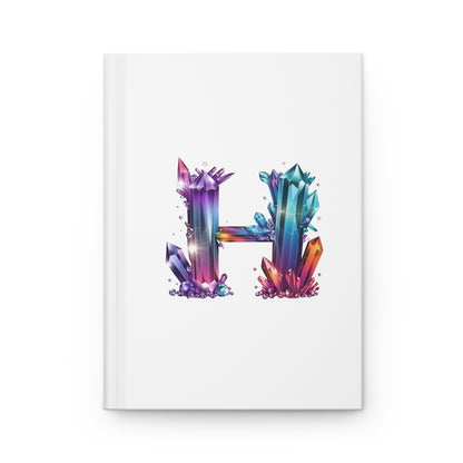 Crystal Inspired Initial 'H' Hardcover Notebook