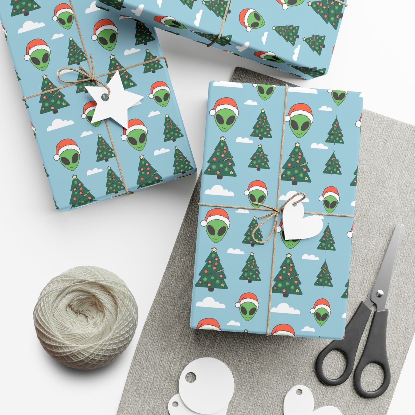 Christmas Alien Wrapping Paper Christmas Gift Wrap Holiday Gift Wrap Wrapping Paper Roll Gift Wrap Paper