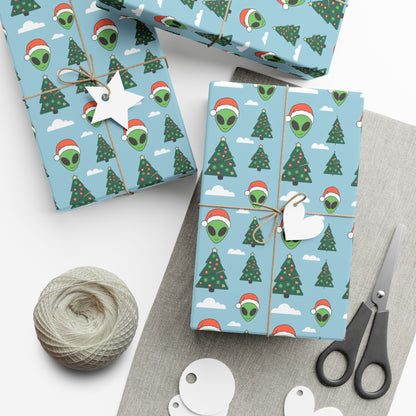 Christmas Alien Wrapping Paper Christmas Gift Wrap Holiday Gift Wrap Wrapping Paper Roll Gift Wrap Paper