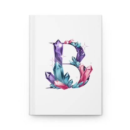 Crystal Inspired Initial 'B' Hardcover Notebook