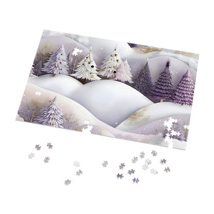 Pastel Snow Forest Jigsaw Puzzle 500 or 1000 pieces