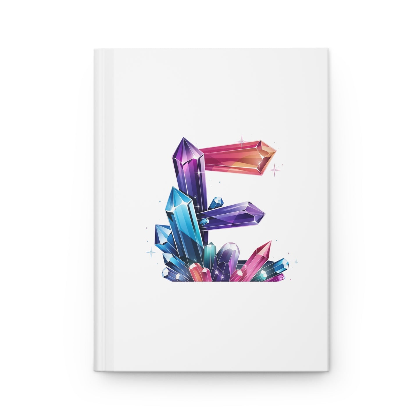 Crystal Inspired Initial 'E' Hardcover Notebook